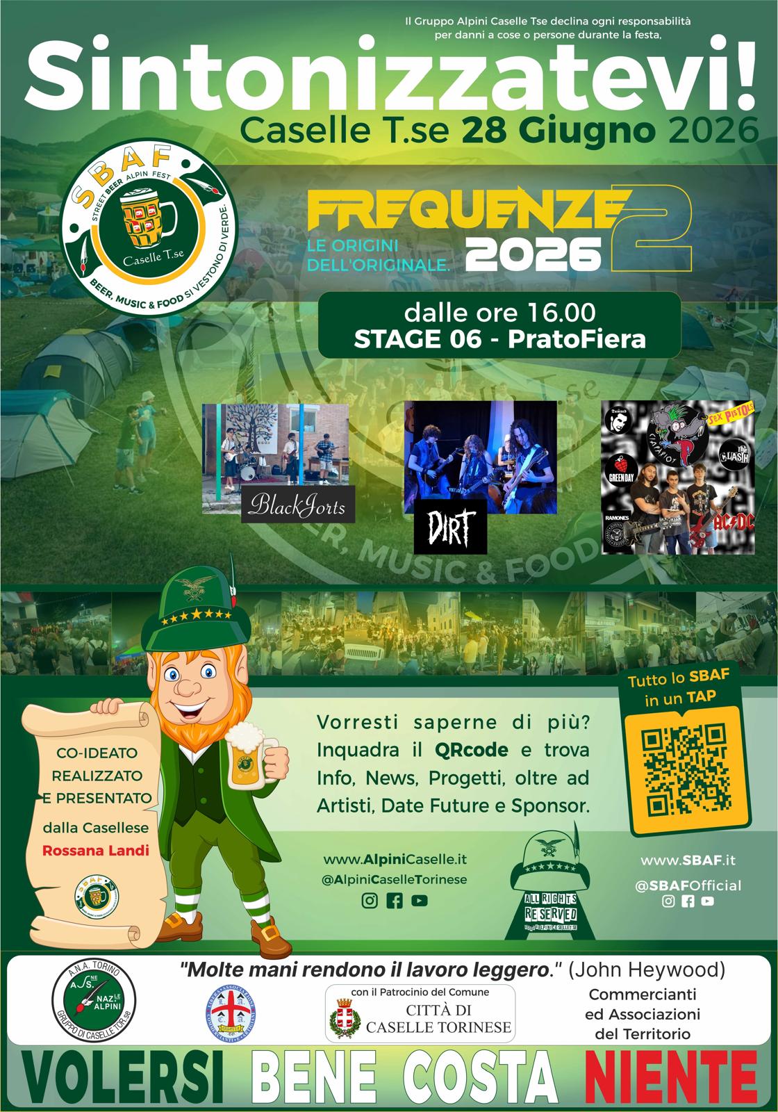 Locandina FREQUENZE 2026 – 28 giugno Stage 06 PratoFiera Caselle Torinese
